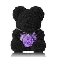 Handmade Rose Bear - Black