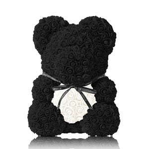 Handmade Rose Bear - Black