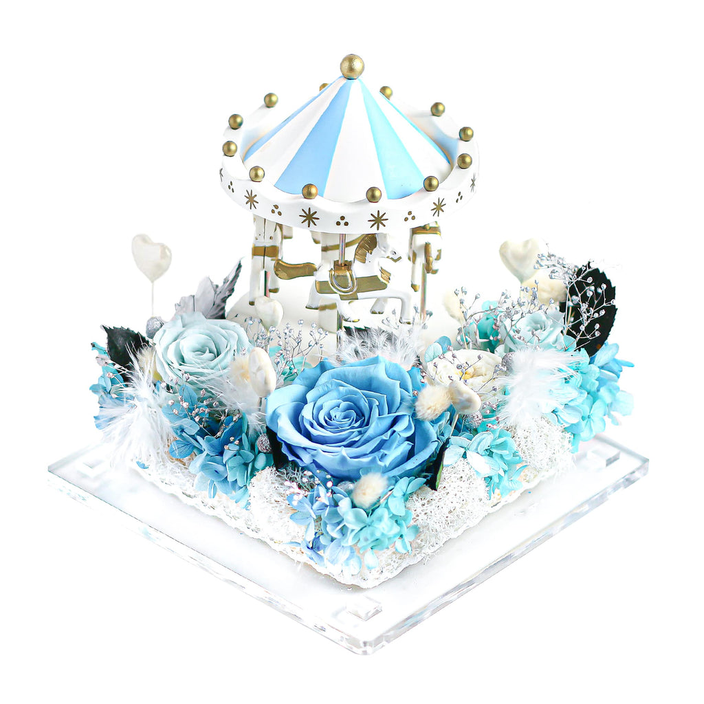 Carousel Preserved Flower Music Garden 旋轉木馬永生花音樂花園