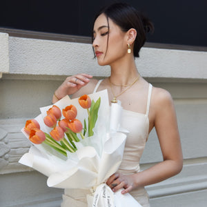 Fresh Flower Bouquet - Orange Tulips