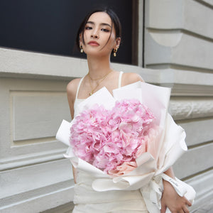 Fresh Flower Bouquet - Pink Hydrangea (M)