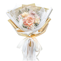 Preserved Flower Bouquet - Champagne Roses