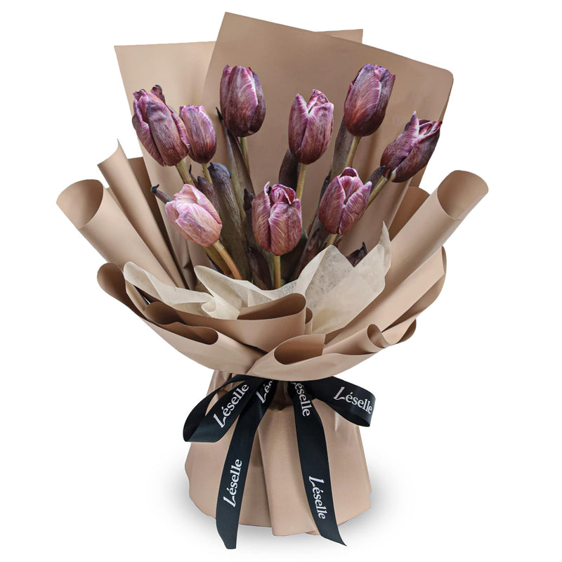 Fresh Flower Bouquet - Brown Tulips