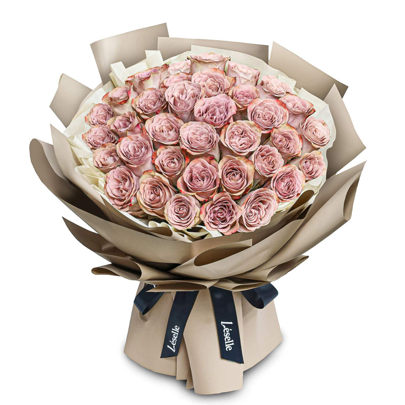 Fresh Flower Bouquet - Cappuccino Roses - 33/50/99 Roses