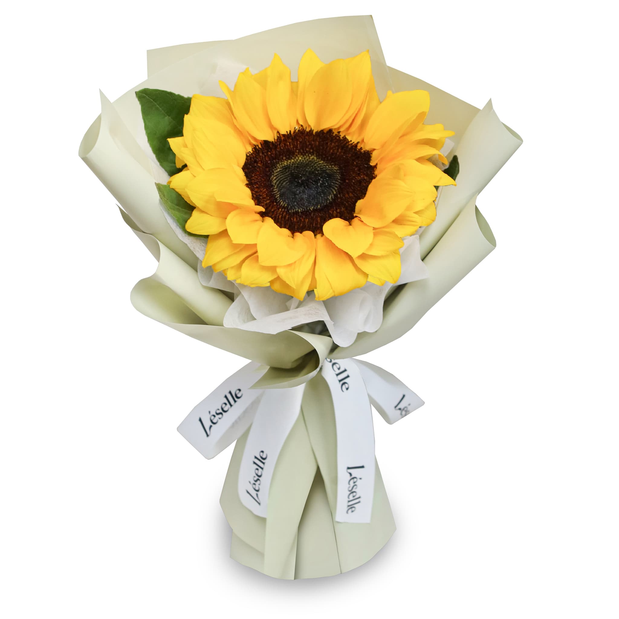 Fresh Flower Bouquet - Classic Sunflower (S) - Green Wrapper|Léselle