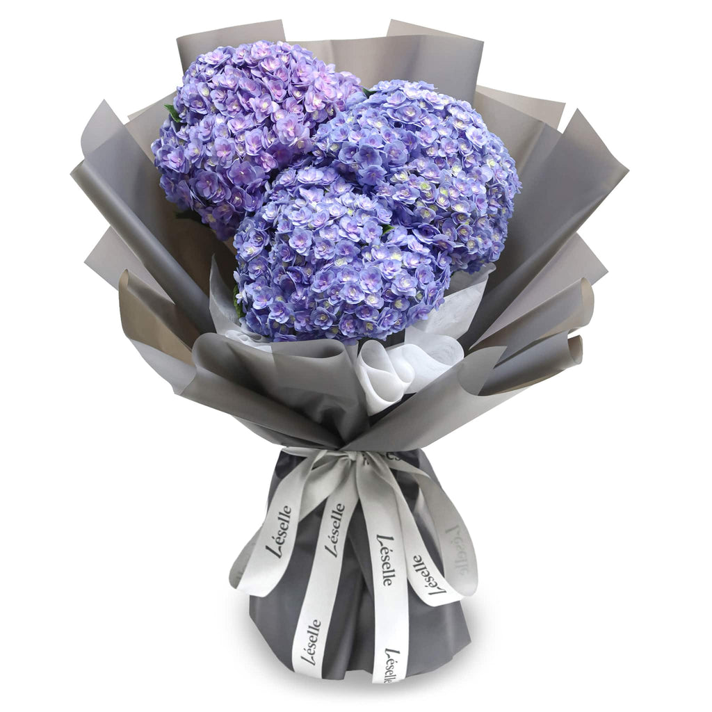 Fresh Flower Bouquet - Iris Purple Hydrangea (M)