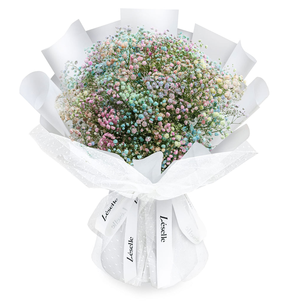 Fresh Flower Bouquet - Rainbow Baby's Breath (L)