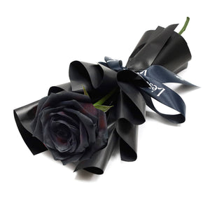 Fresh Flower Bouquet - Single Wine Black Rose