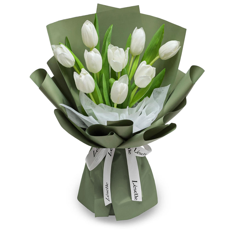 Fresh Flower Bouquet - White Tulips