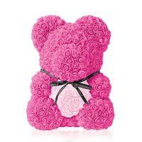 Handmade Rose Bear - Fuchsia Pink