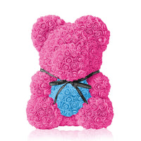 Handmade Rose Bear - Fuchsia Pink