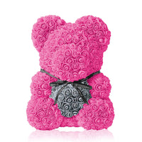 Handmade Rose Bear - Fuchsia Pink