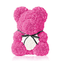 Handmade Rose Bear - Fuchsia Pink