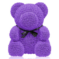 Giant Handmade Rose Bear - Lavender