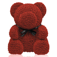 Giant Handmade Rose Bear - Vivid Red