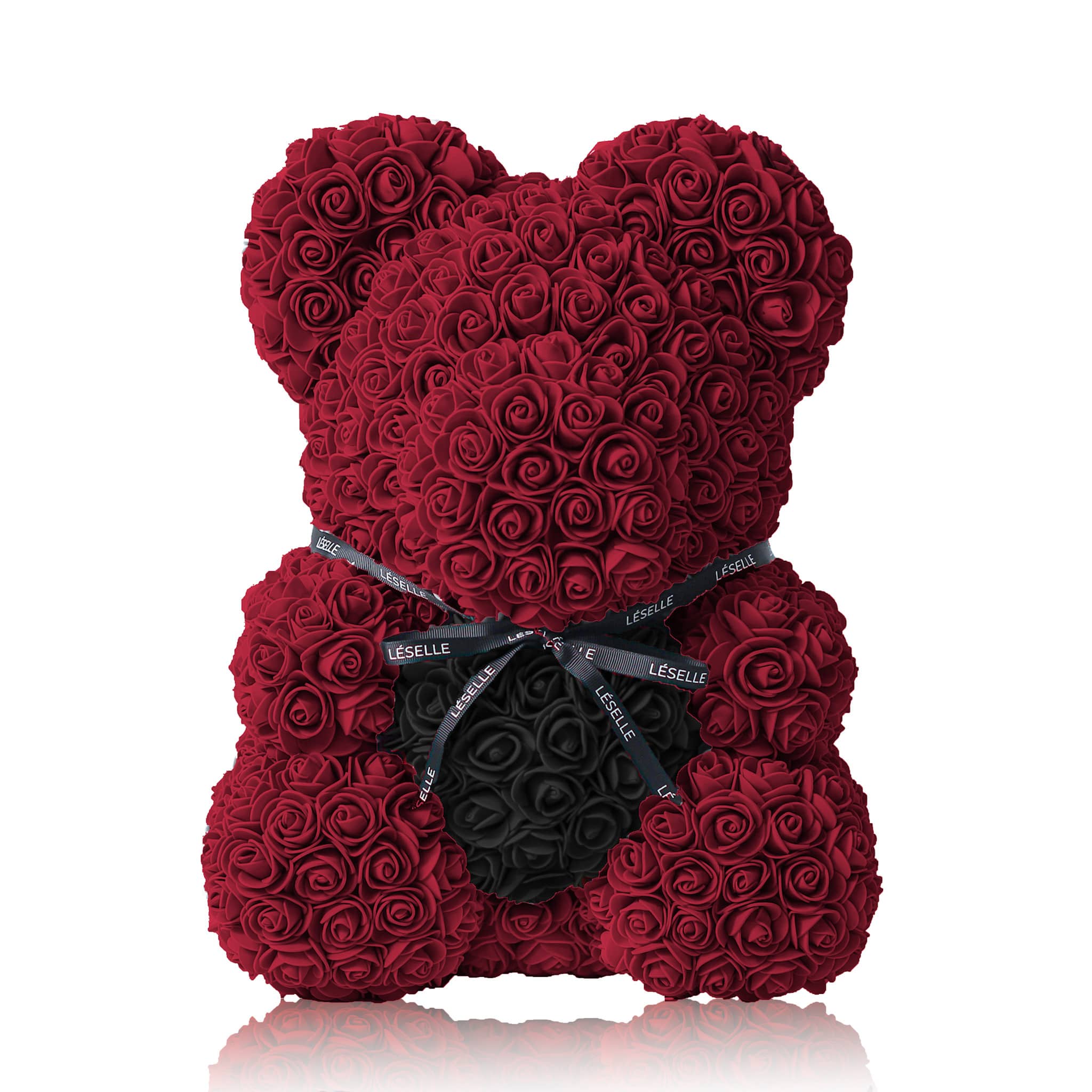 Handmade Rose Bear Burgundy Leselle