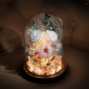 Preserved Flower in Glass Dome 玫瑰永生花玻璃罩擺設