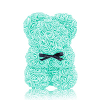 Mini Handmade Rose Bear - Tiffany Blue