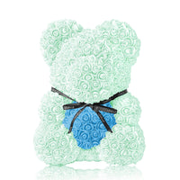 Handmade Rose Bear - Mint Green