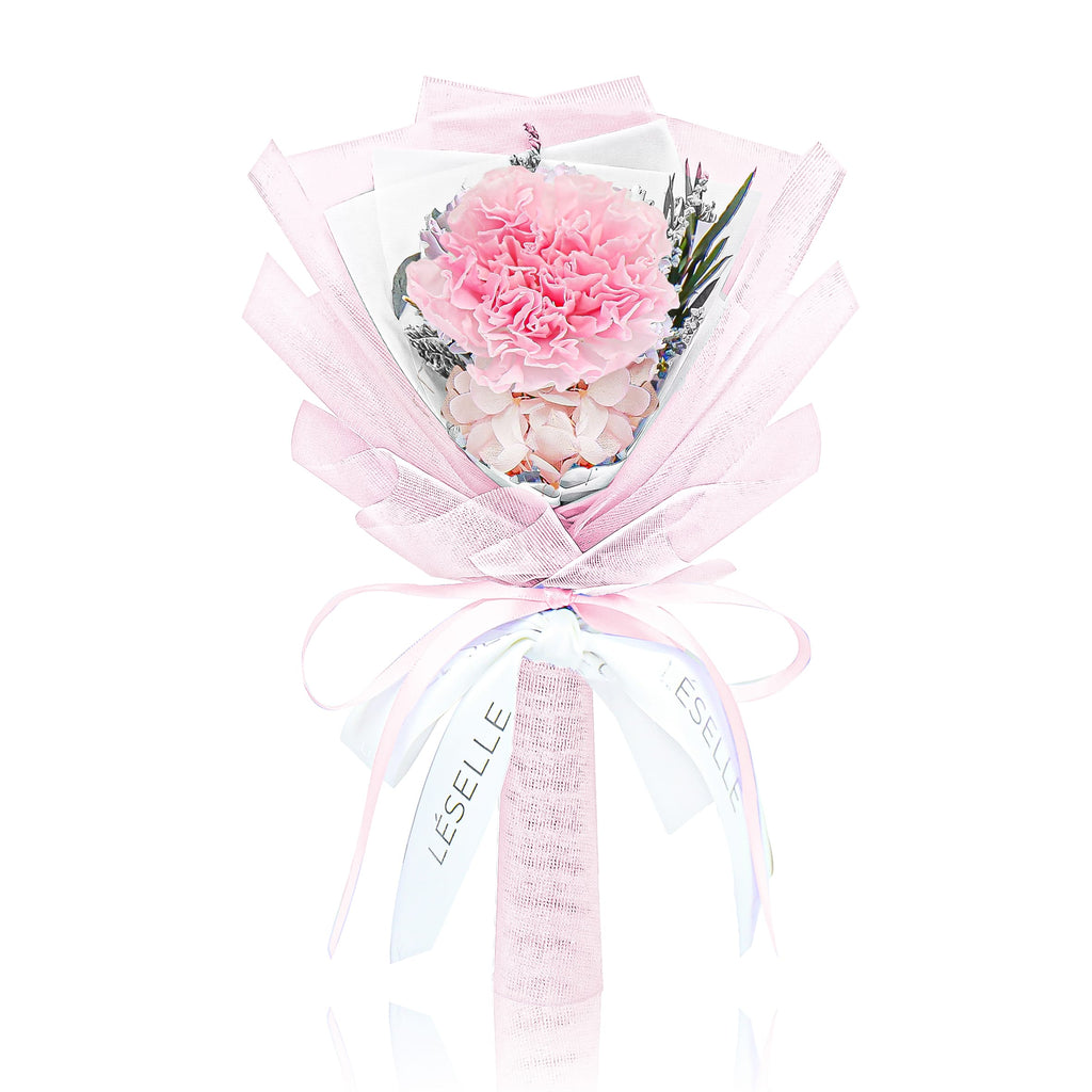 Preserved Rose Pink Mini Bouquet - Handheld Single Stem – FlowerEver