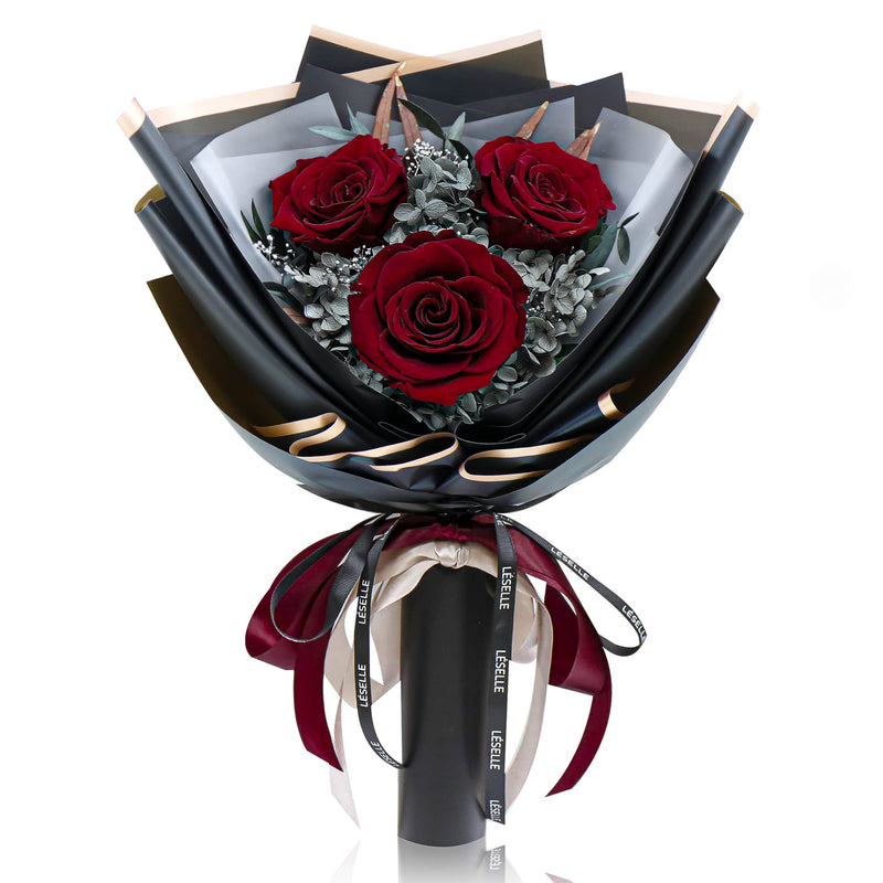 Preserved Flower Bouquet - Classic Red Roses