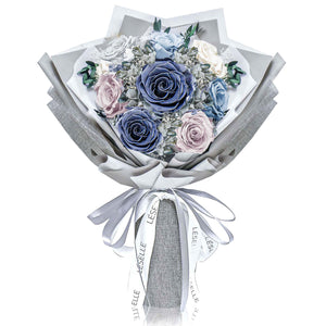 Preserved Flower Bouquet - Morandi Grey Roses