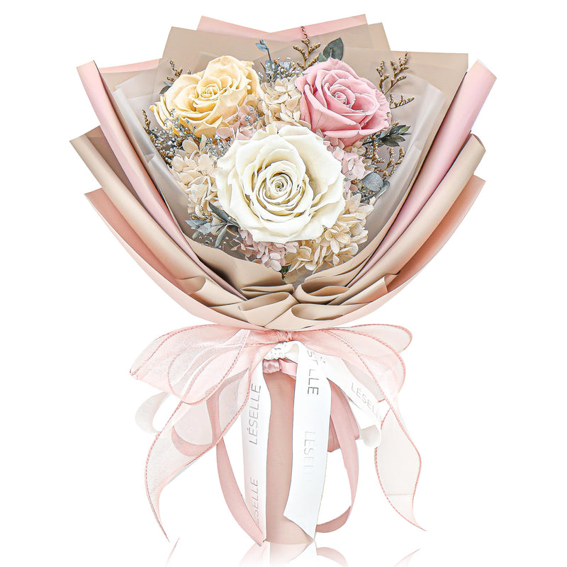 Preserved Flower Bouquet - Morandi Roses - S