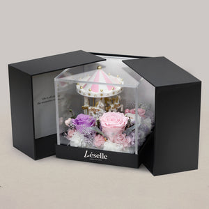 The Carousel Music Garden - Baby Pink Preserved Rose