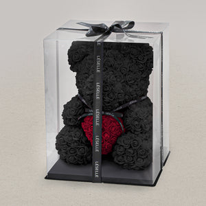 Handmade Rose Bear - Black