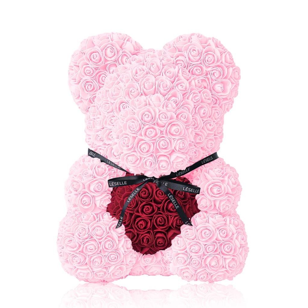 Handmade Rose Bear - Baby Pink