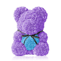 Handmade Rose Bear - Lavender