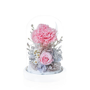 Eternal Carnation in Glass Dome 康乃馨永生花玻璃罩擺設